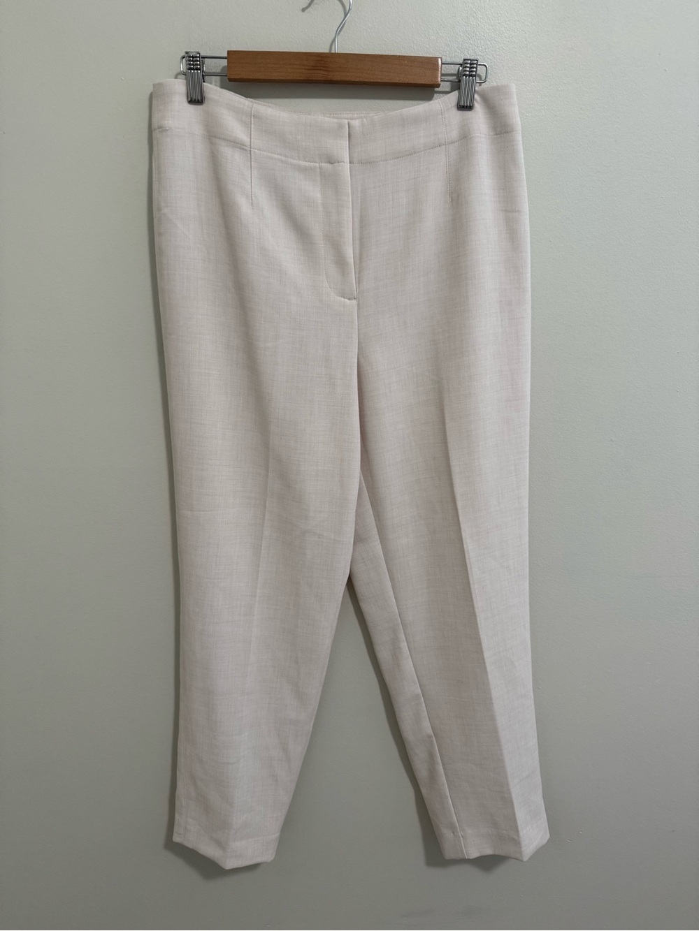 Ann Taylor Factory Cream Tapered Leg Trousers